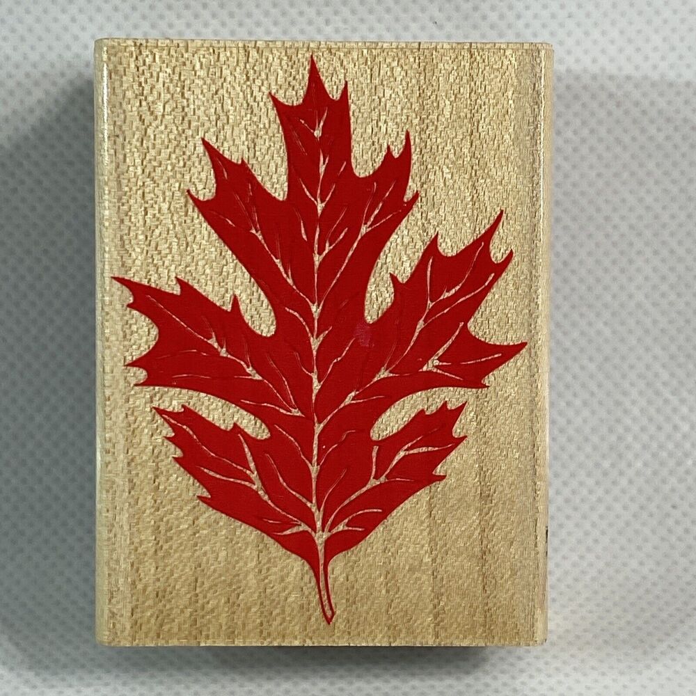 Hero Arts Large Fall Leaf Wood Mounted Rubber Stamp E488